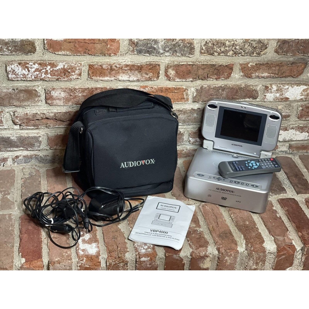 Audiovox VBP4000 Portable DVD Player (5.6") Tested Working With Bag